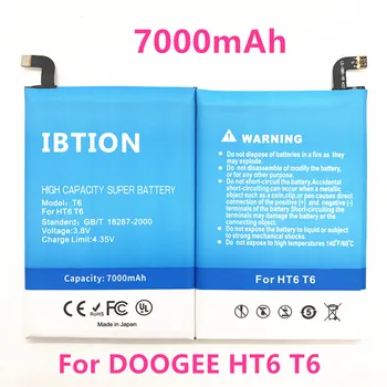 IBTION 7000mAh HT6 Akumulatoru DOOGEE T6 DOOGEE T6 Pro Homtom HT6 Tālruņa akumulatora