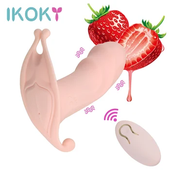 IKOKY Klitora Stimulators Dildo Vibratoru 10 Ātruma Bezvadu Tālvadības Valkājamas Biksītes Vibrators Seksa Rotaļlietas Sievietēm