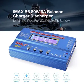 IMAX B6 80W 6A Lipo, NiMh, Li-ion Ni-Cd RC Līdzsvaru 10W Lādētāju 2A Discharger ar 15V/6A AC/DC Adapteris, paredzēts par RC Modelis Akumulators