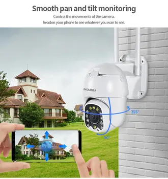 INQMEGA 4G Fotokameras 1080P HD PTZ Kameras Bezvadu GSM SIM Karti, WIFI IP Kameras Drošības Āra CCTV P2P IS Nakts Redzamības 30M