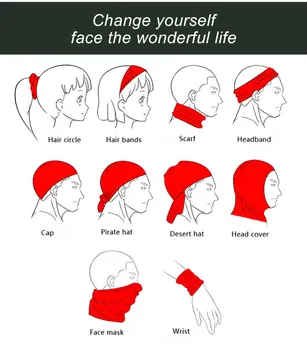 INSTANTARTS hijab galvas apsējs Šalle Ar Bezšuvju Atdzist Vilks Dizaina Vīriešu Kakla Cauruļveida Formas Standarta Cauruļu Sejas Maska Lakatu Cepures