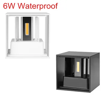 IP65 LED ūdensizturīgs sienas lampas 6W 12W iekštelpu un āra regulējami gaismas pagalmu, veranda, koridors, guļamistaba sienas sconce