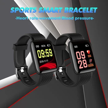 IP67 Waterproof Sporta Aproce Modes Smart Aproce asinsspiediens, Sirds ritma Monitors Zvanu Atgādinājumu 116plus Smart Joslā