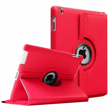 IPad 2 3 4 Lietā par 360 Grādiem Rotējoša PU Leather Cover for iPad Mini 2 3 4 5 Statīva Turētājs, somiņa Tablete A1396 A1458 A1430
