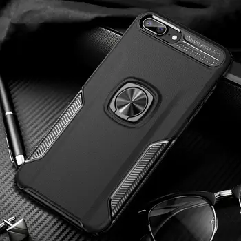 IPhone 7 8 Plus Silīcija Dermatoglyphic Anti Rudenī Lietā Par iPhone X Xr Xs Max 11 Pro Max Metāla Neredzamu Gredzenu Turētājs Vāciņu