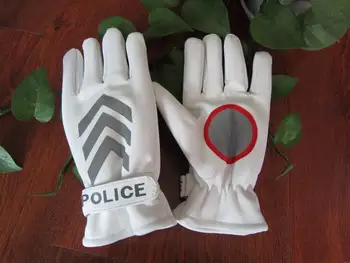 Ideāls atstarojošs satiksmes uzdodot cimdi īstas ādas cimdi policijas patruļas logo cimdi, ziemas, izmantojot