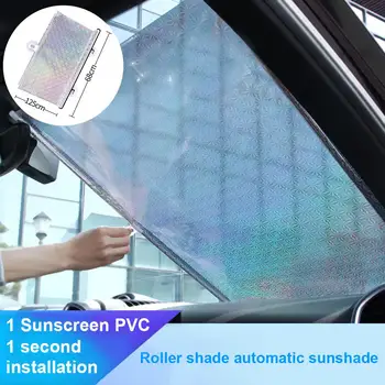 Ievelkamo Automašīnas Vējstikla Anti-UV Automašīnas Logu Ēnā Automašīnas Priekšā Saules apdegumiem, Auto Salokāma Aizmugurējā Loga Aizkars Auto saulessarga