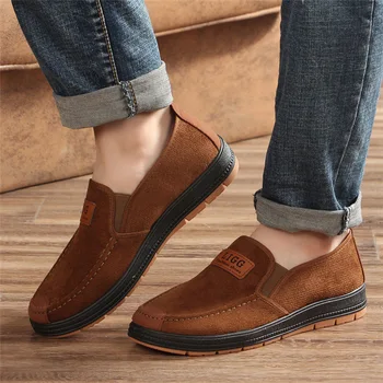 Ikdienas apavi vīriešiem ir 2021. jaunas Vecās Pekinas audekla kurpes biznesa vīriešiem kurpes modes tētis kurpes, čības vīriešiem tīrtoņa krāsu Dzīvoklis Slinks apavi