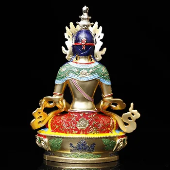 Ilgmūžība/Amitayus Krāsas 5inch Iedarbīgu Tranic Budas Sakausējuma Metāla Budistu Piegādātājiem Mājām/ Biroju Rotā Statuja Kuģiem