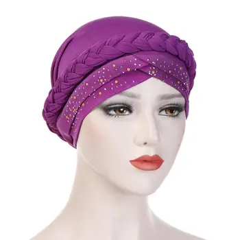 Indija Cepure Sievietēm Lady Musulmaņu Galvas Pīt Turban Vadītājs Wrap Cover Vēža, Chemo Klp Cepuri Islāma Arābu Matu Izkrišana Cepuri Piederumi