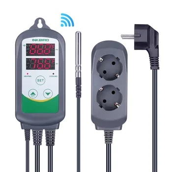 Inkbird ITC-308 WIFI ES Plug Ciparu Termostats, temperatūras regulators Regulators dubulto slēdzi, apkures un dzesēšanas