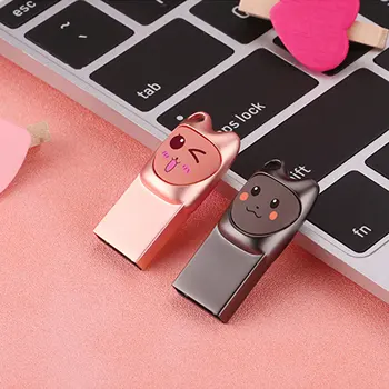 Ins cute karikatūra kaķis pendrive jauki usb flash drive mini kabatas izmēra 32G 64G pen drive mīļāko dāvanu bezmaksas OTG adapteri флешка