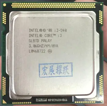 Intel Core i3-540 I3 540 Processor (4M Cache, 3.06 GHz) PROCESORU, LGA 1156 darba pareizi Darbvirsmas Procesors