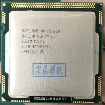 Intel Core i5-680 I5 680 Procesoru CPU (4M Cache, 3.6 GHz), LGA 1156 darba pareizi Darbvirsmas Procesors