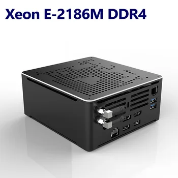 Intel Xeon E-2186M/Xeon 2*2666MHZ DDR4 Mini-PC Windows Server 10 Pro UHD Grafikas 630 HDMI Mini-DP 4K WiFi, BT, Datora
