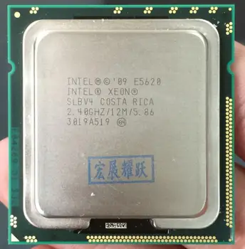 Intel Xeon Procesors E5620 (12M Cache, 2.40 GHz, 5.86 GT/s Intel QPI) LGA1366 Desktop CPU normāli strādāt.
