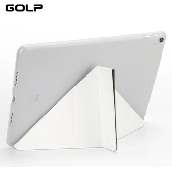 Ipad pro 10.5 gadījumā, GOLP PU Ādas+Soft TPU atpakaļ uzsist Magnētisko smart cover aizsargā iPad Gaisa 3 2019 gadījumā