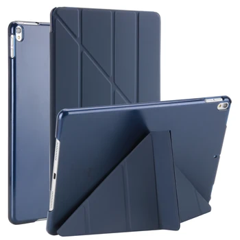 Ipad pro 10.5 gadījumā, GOLP PU Ādas+Soft TPU atpakaļ uzsist Magnētisko smart cover aizsargā iPad Gaisa 3 2019 gadījumā