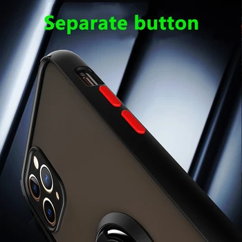 Iphone 11 Pro Max XR XS X SE2020 8 7 6 Plus 6S matēts stāvēt tālruņa korpusa sprādzes gredzenu ādas sajūta seguma