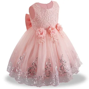 Ir 2021. Baby Girl Dress 1 Gadu Dzimšanas dienas Kleita Meitene Puse Kāzu Kleitu Tutu Princešu Kleitu, Apģērbu Jaundzimušajiem Bērniem vestidos