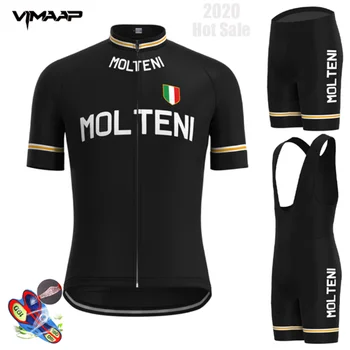 Ir 2021. Jauns Melnais MOLTENI Pro Cycling Team Īsām Piedurknēm MTB Maillot Ciclismo Vīriešu Velosipēds Izjādes Uzvalks Vasaras Elpojošs Velosipēdu Uzvalks Komplekts