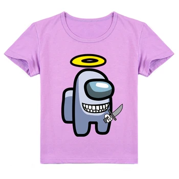 Ir 2021. Jaunu Stilu, Bērnu T-krekls, Starp Mums Impostor Grafikas Iespiestas Meitenes Zēni Modes Bērnu T-krekls ar Īsām Piedurknēm Streetwear
