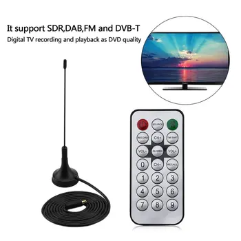 Ir 2021. Jaunu USB 2.0 Digitālā DVB-T SDR+DAB+FM HDTV TV Uztvērējs Uztvērēja Stick RTL2832U + FC0012 Augstas Kvalitātes Vairumtirdzniecības