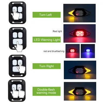Ir 2021. Jaunu Velosipēdu Gaismas LED USB lādējamu Riteņbraukšana Taillight Smart Bezvadu Tālvadības Pagrieziena Signāla Gaismu Brīdinājuma Velosipēds Gaismas