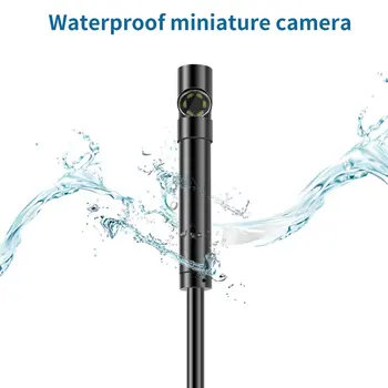 Ir 2021. KARSTĀ LESHP 6 LED 7mm Objektīvs 5m Endoskopu Kameras Kabeļu Ūdensizturīgs Mini USB Pārbaudes Borescope Kamera Android Endoskopu PC