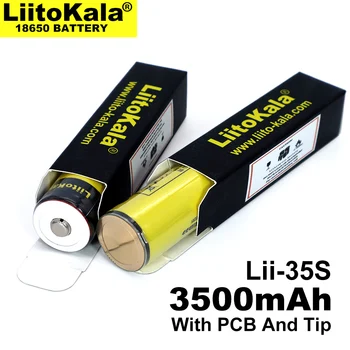 Ir 2021. Liitokala Lii-35S Aizsargāta 18650 3400mAh Uzlādējams Li-lon akumulatora ar 2MOS PCB 3,7 V bateriju
