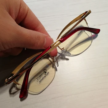 Ir 2021. Vintage Metāla Anti-zilās Brilles Sieviešu Modes Zīmola Dizainere Optisko Pārredzamu Brilles Rāmis Sieviešu Oculos Feminino