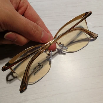 Ir 2021. Vintage Metāla Anti-zilās Brilles Sieviešu Modes Zīmola Dizainere Optisko Pārredzamu Brilles Rāmis Sieviešu Oculos Feminino