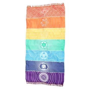 Izmantot mats Rainbow Beach Mat Mandala Segu Svītru Dvieļu Joga, Oriģināls dizains, Mala krelles fitnesa iekārtas коврик для йоги