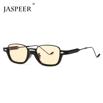 JASPEER Pusi Rāmja Saulesbrilles Sieviešu Moderns Mazs Taisnstūris, Saules Brilles UV400 Brilles Dāmas Fashion Eyewear