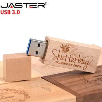 JASTER Koka bambusa+kastes USB flash drive pendrive 8GB 16GB 32GB atmiņas karte USB creativo personas dāvinājuma (bezmaksas custom logo )