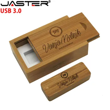 JASTER USB 3.0 dabīgā koka usb + iepakojuma kastes USB flash drive koka pendrive 4G 8GB 16GB 32GB u diska fotogrāfijas kāzu dāvanas