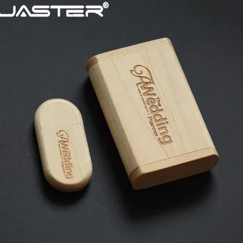 JASTER ( bez LOGO) koka usb + kastes usb flash drive pendrive 4gb 8gb 16gb 32gb 64gb atmiņas karti memory stick fotogrāfija dāvanas custom logo
