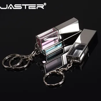 JASTER creative usb 2.0 Kristāla rāmis + keychain modelis Pendrive 4GB 8GB 16GB 32GB 64GB pen drive USB Flash Drive dāvanu