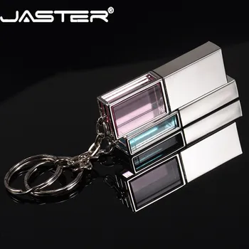 JASTER creative usb 2.0 Kristāla rāmis + keychain modelis Pendrive 4GB 8GB 16GB 32GB 64GB pen drive USB Flash Drive dāvanu