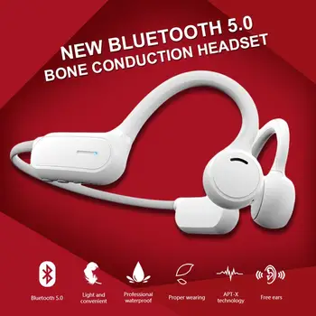 JAUNAIS Sporta Bluetooth Austiņas Ūdensizturīgs Kaula Vadāmība Austiņas Smart Touch Ne-in-auss 6D Panorāmas Telpiskās Skaņas Austiņas