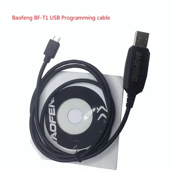 JAUNAS Oriģinālas BAOFENG piederumi datoru USB Programmēšanas Kabeli BF-T1 bf t1 mini radio walkie talkie ar CD firmware daļas