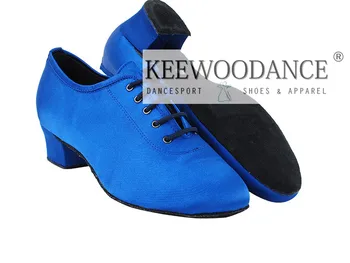 JAUNAS Royal BLUE latīņu balles deju kurpes Kvalitātes vīriešu pārdošanas šūpoles tango deju kurpes puse kurpes kāzu kurpes BEZMAKSAS PIEGĀDE