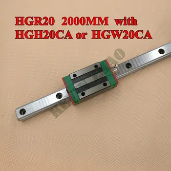 JAUNU HGR20 lineārie guide dzelzceļa 2000mm ilgi ar 1gb lineāro grupu pārvadājumi HGH20CA vai HGW20CA HGH20 CNC daļas