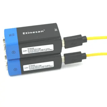 JAUNU ZĪMOLU Etinesan 9V 4500mWh litija lipo li-ion USB Lādējamu akumulatoru
