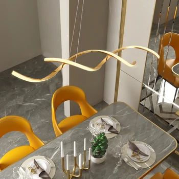 JAUNĀ Chrome/Gold Plated Modernu led Lustras, lai ēdamistaba, virtuve, Istaba Led lustras 90-260V apgaismes iekārtas apturēšana