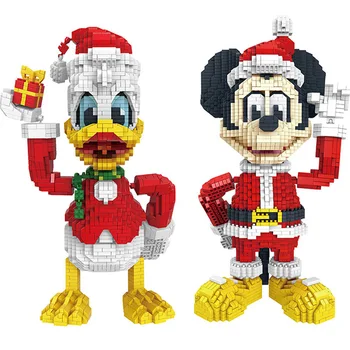JAUNĀS Disney Multfilmas Donald Duck Mikro Bloki Cute Modelis, Celtniecības Bloki Izglītības Mini Ķieģeļi Bērniem Rotaļlietas