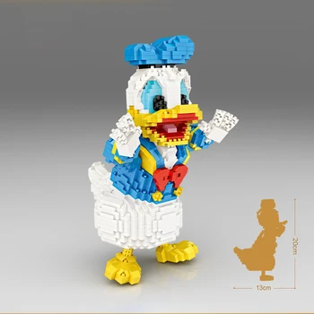 JAUNĀS Disney Multfilmas Donald Duck Mikro Bloki Cute Modelis, Celtniecības Bloki Izglītības Mini Ķieģeļi Bērniem Rotaļlietas