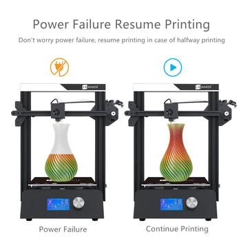 JGMAKER 3D Printeri Burvju DIY Komplektu Atsāktu Drukāšanu TAA impresora 3D Printeri Presēt Barošanas