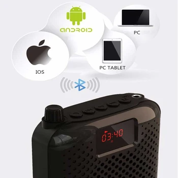 JINSERTA Bluetooth Skaļruni Megaphone Mikrofons Balss Pastiprinātājs Pastiprinātājs Atbalsts FM radio TF Kartes MP3 Atskaņotāju w/Akumulatora