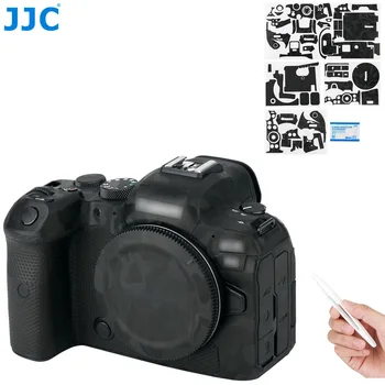 JJC Anti-Scratch Kameras korpusa Uzlīmes Aizsardzības Ādas Filmu Komplekts Canon EOS R6 Kamera, Ādas Aksesuāri Ēnu Melns